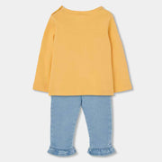 Back of the Boboli denim leggings set.