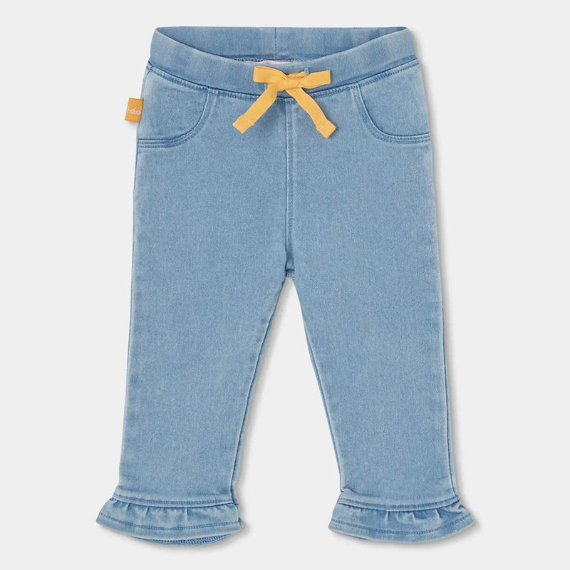 Boboli girl's full length denim leggings. 