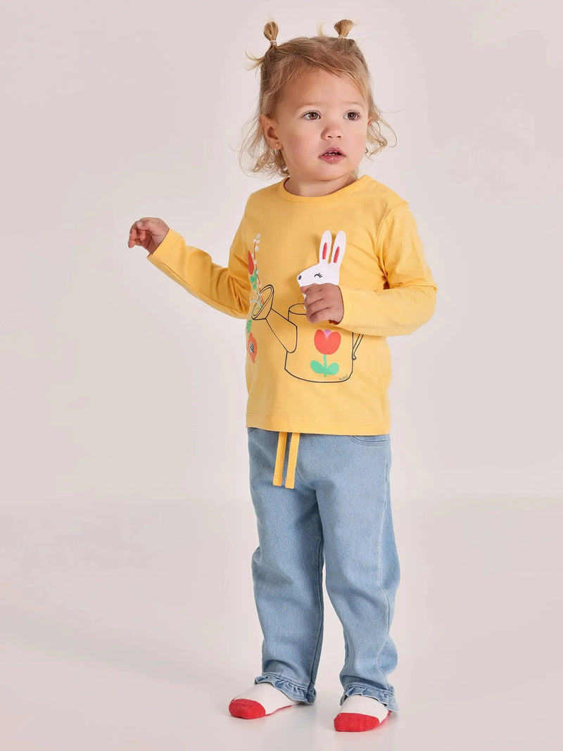 Boboli Denim Leggings Set