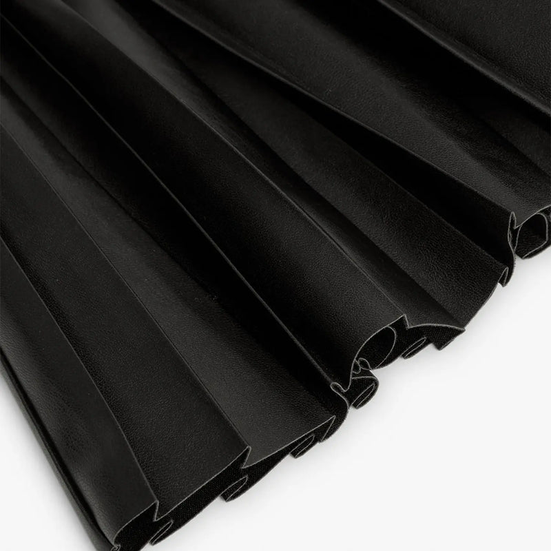 Closer look at the Boboli faux leather skirt.