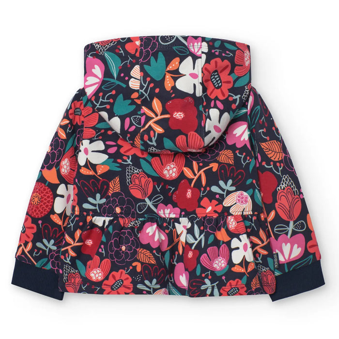 Back view of the Boboli floral hoodie.