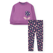 Boboli girl's floral leggings set - 222129.