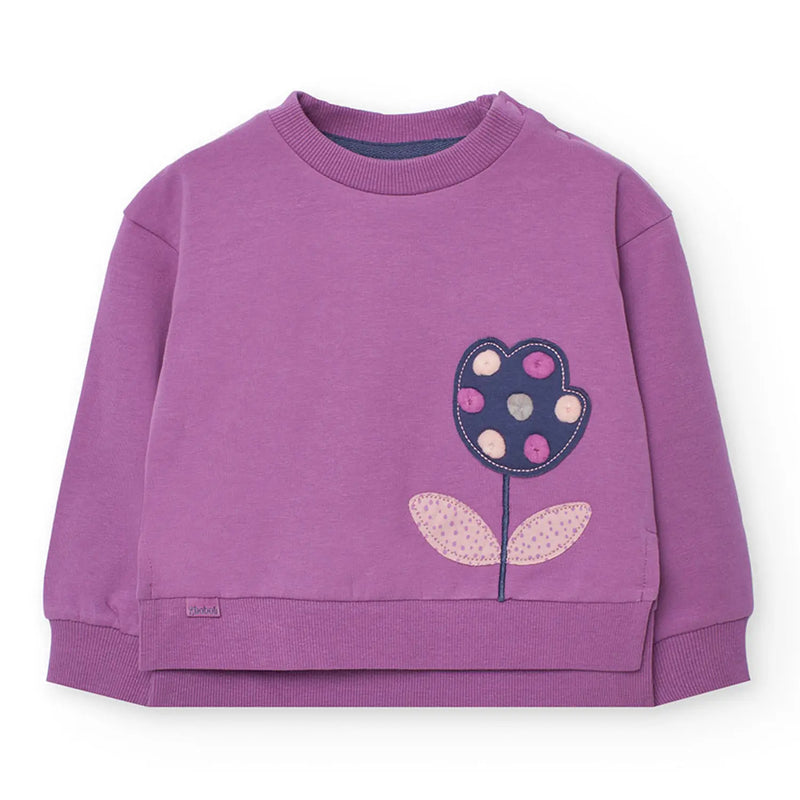Boboli girl's purple sweatshirt.