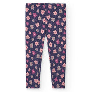 Girl's full length navy leggings.