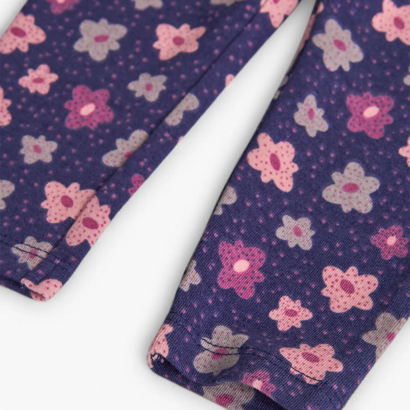 Navy Boboli leggings with floral print.