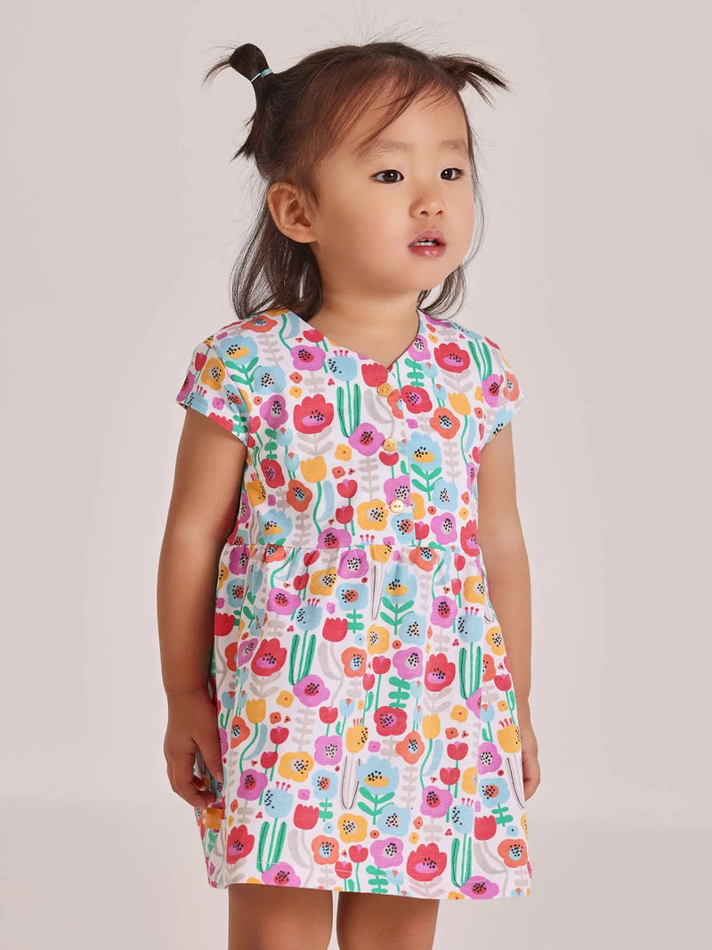 Boboli Floral Print Dress