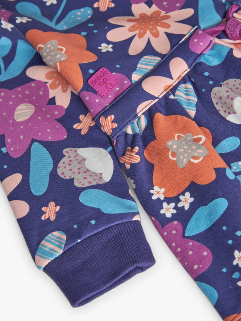 Boboli floral print dress with drawstring waistband.