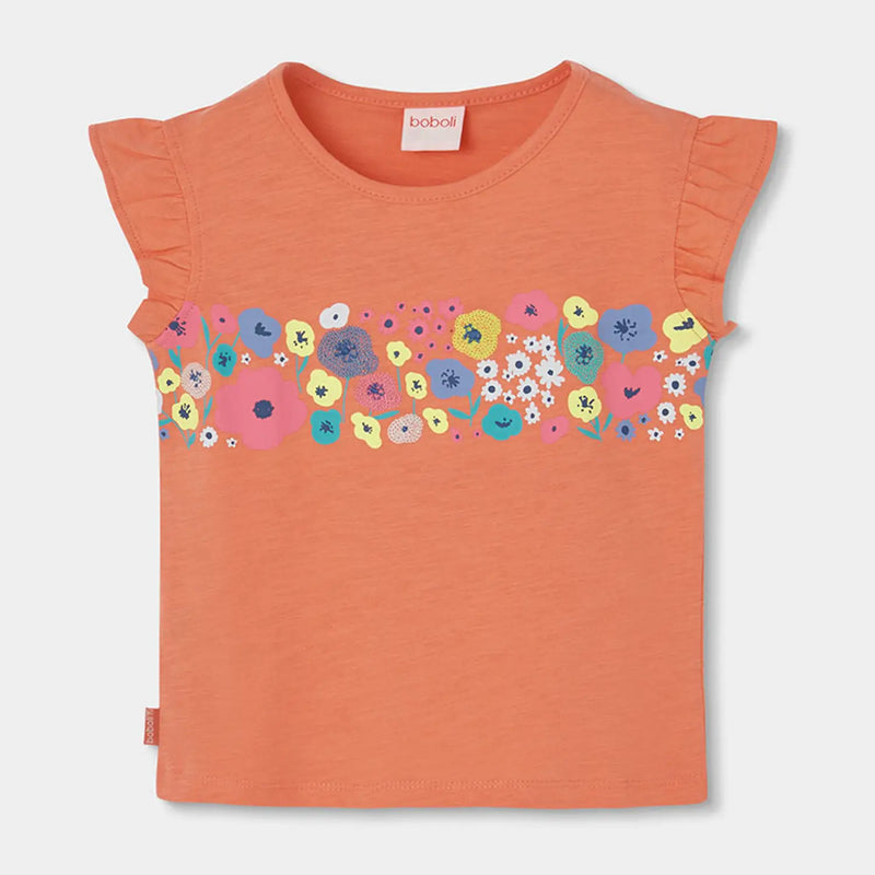Boboli girl's orange t-shirt. 