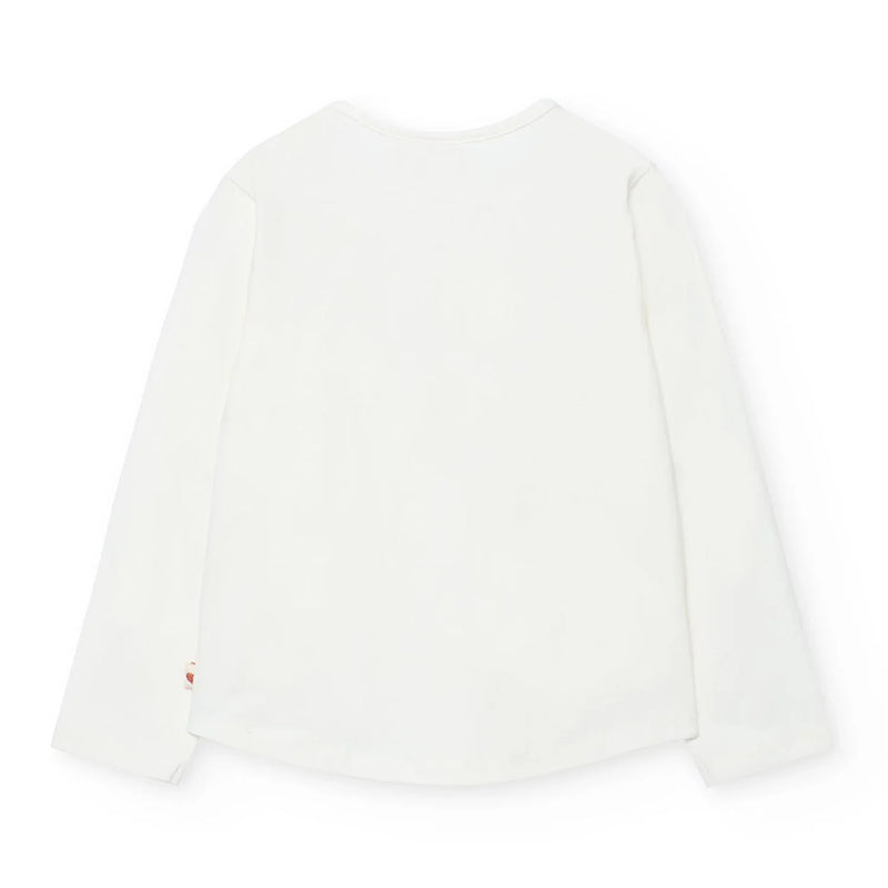 Back of the Boboli white heart t-shirt.