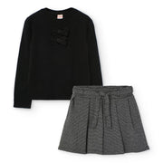 Boboli girl's jacquard skirt set - 402185.