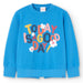 Boboli girl's bright blue sweatshirt..