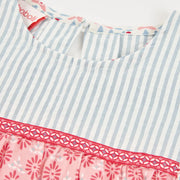 Closer view of the Boboli patterned blouse.