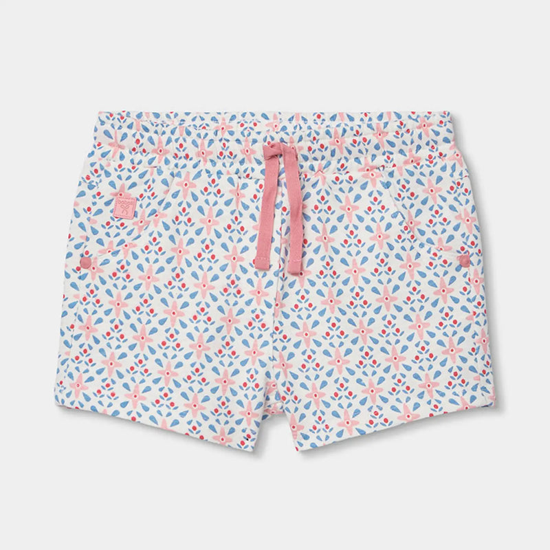 Boboli white patterned track shorts. 