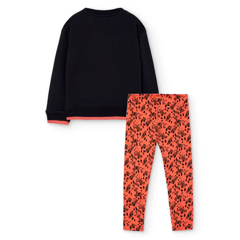 Back of the Boboli printed leggings set.