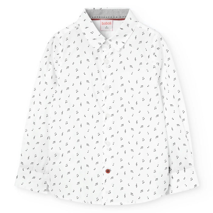 Boboli boy's white printed shirt - 739234.