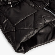 Closer look at the Boboli puffer jacket showing detail of the diamond stitching
