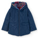 Boboli reversible coat with navy quilted side.