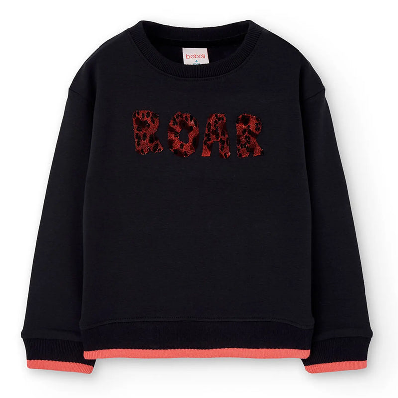 Boboli black ''ROAR' sweatshirt - 422165.