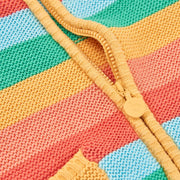 Closer look at the Boboli striped cardigan.