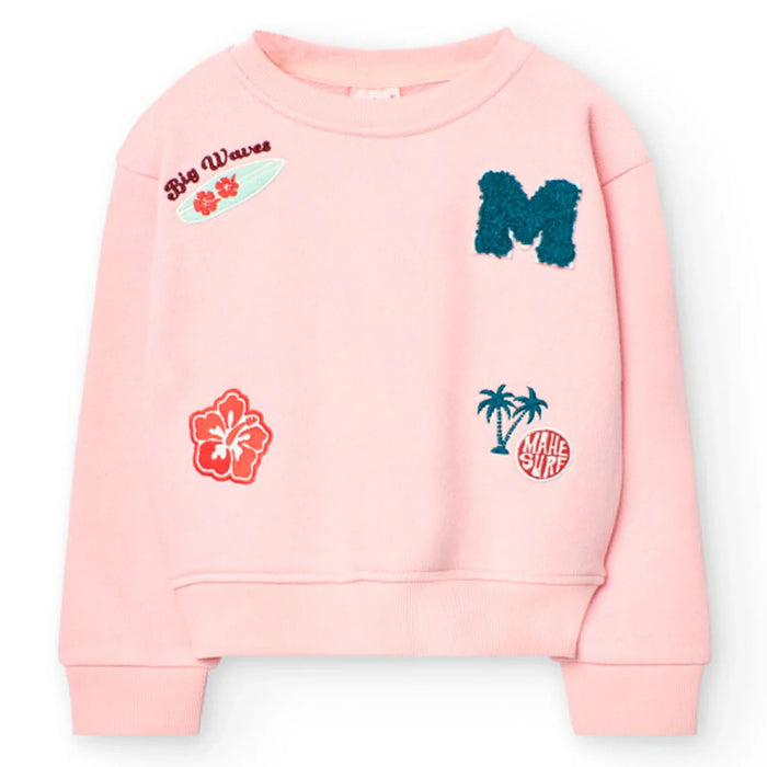 Boboli girl's pink sweatshirt - 431132.