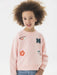 Girl wearing the Boboli sweatshirt.