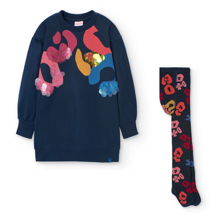 Boboli Sweatshirt Dress & Tights