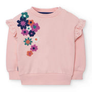 Boboli girl's pale pink sweatshirt.
