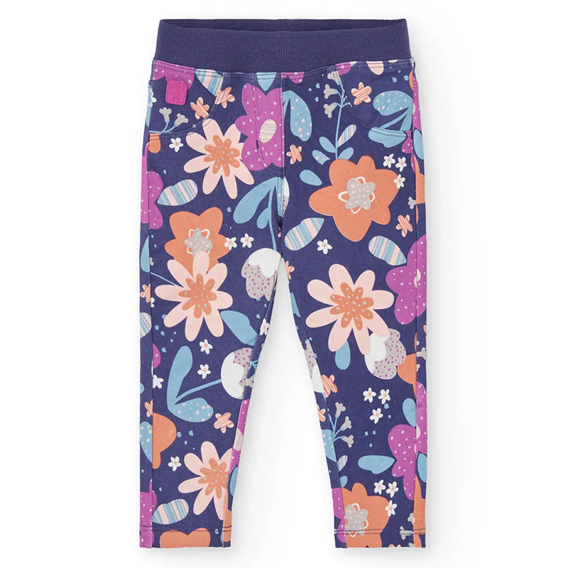 Girl's navy track bottoms.