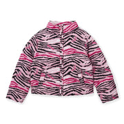Bonini girl's peony pink dazzle jacket - bna302.