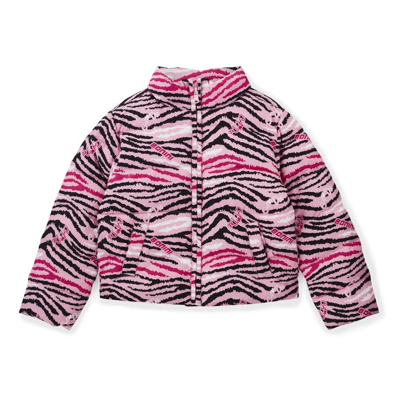 Bonini girl's peony pink dazzle jacket - bna302.