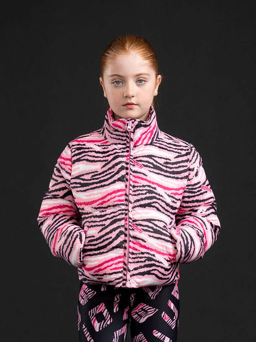 Girl wearing the Bonini dazzle jacket.