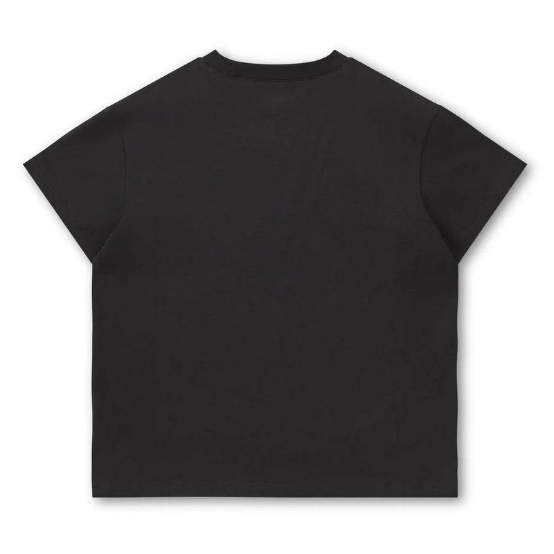Rear view of the Bonini black dynamic t-shirt.