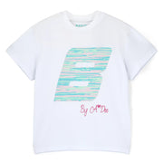Bonini girl's bright white dynamic t-shirt - bna507.