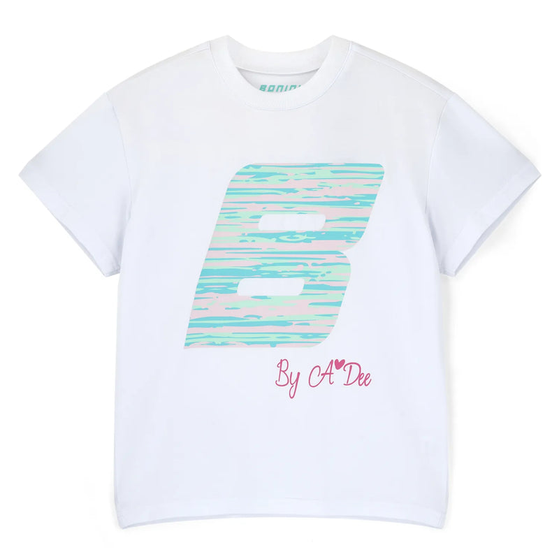 Bonini girl's bright white dynamic t-shirt - bna507.