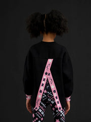 Rear view of the Bonini groove sweatshirt.