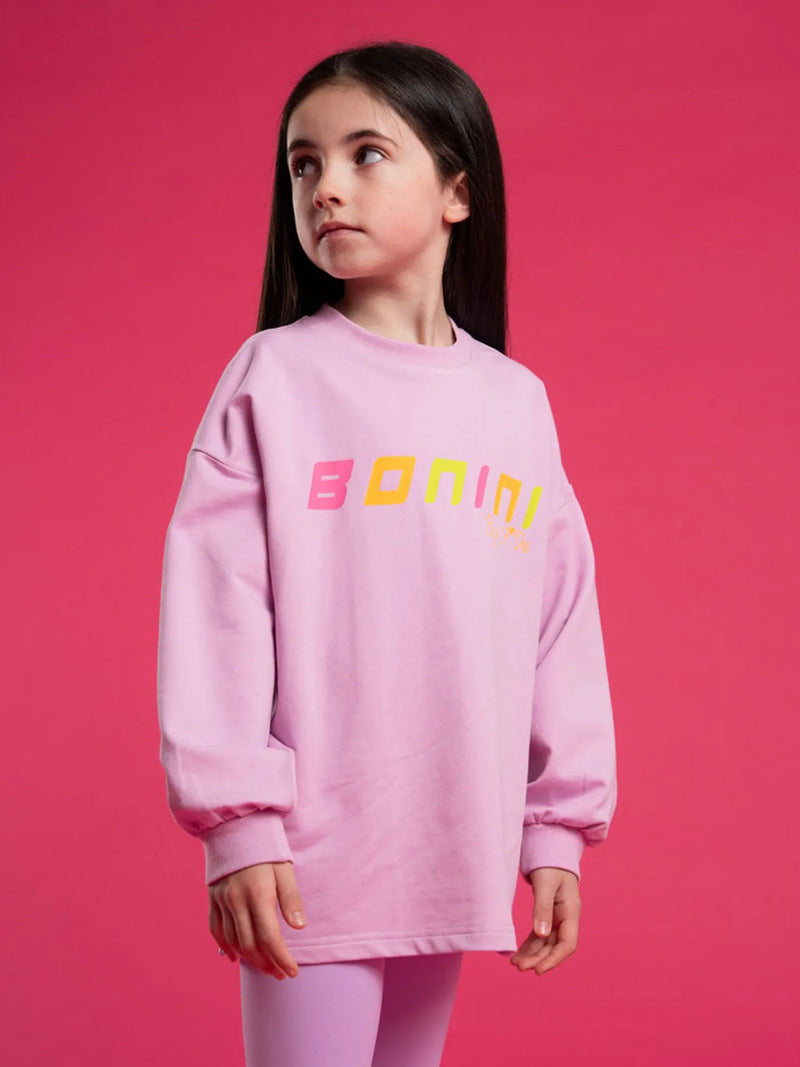 Closer view of the Bonini groove sweatshirt.