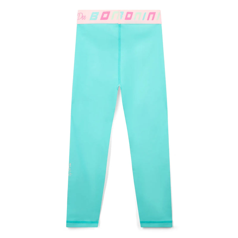 Back of the Bonini blue inspire leggings.