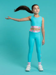 Girl modelling the Bonini inspire leggings.