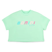 Bonini girl's shine cropped t-shirt - bna502.