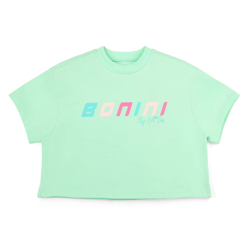 Bonini girl's shine cropped t-shirt - bna502.