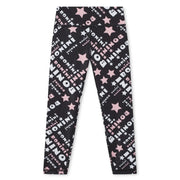 Bonini girl's black spring leggings - bna309.