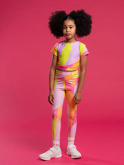 Girl modelling the Bonini sprint leggings.