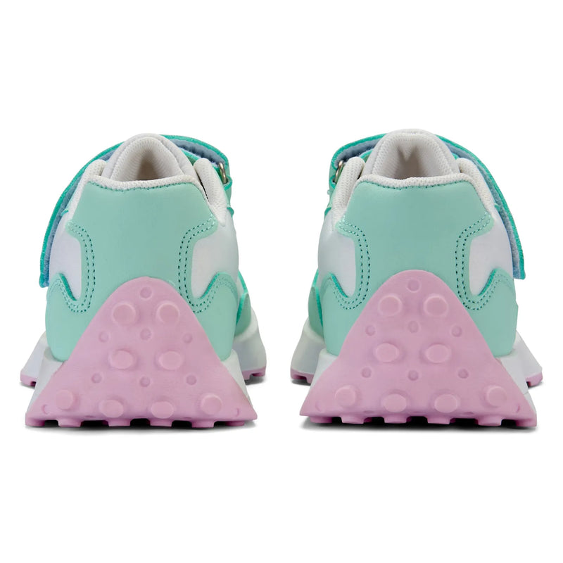 Back of the Bonini green trainers.