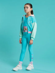 Girl modelling the Bonini vibe hoodie.