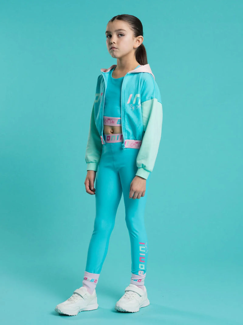 Girl modelling the Bonini vibe hoodie.
