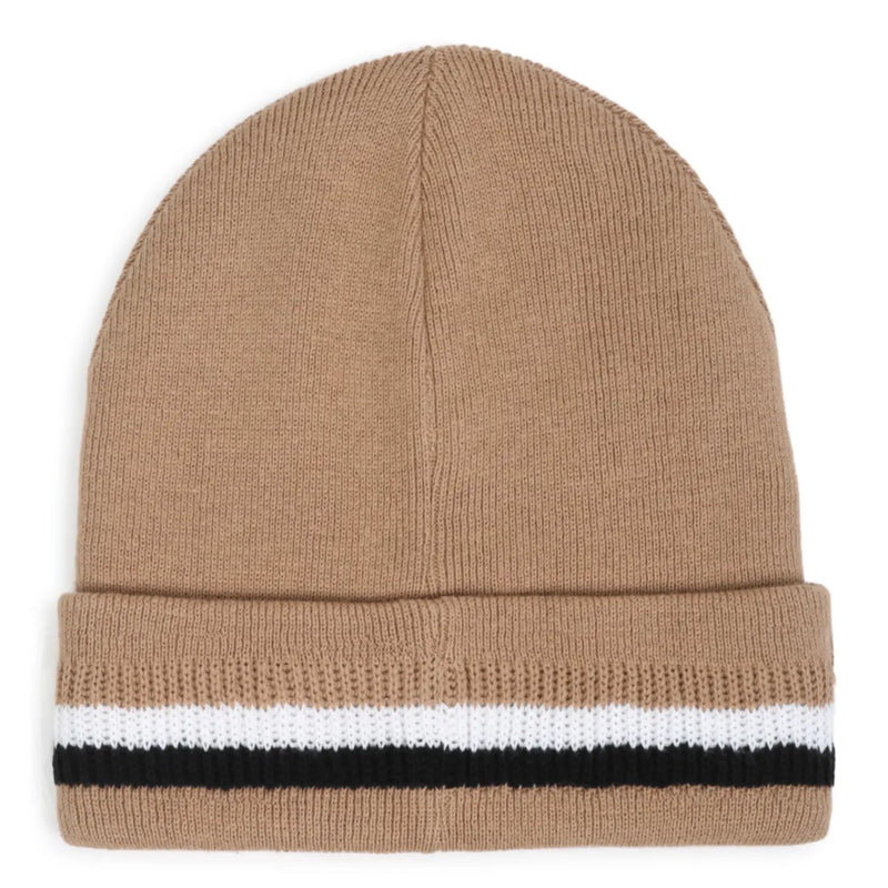 Rear view of the BOSS beanie hat.