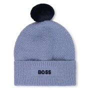 BOSS lavender blue bobble hat - j53576.
