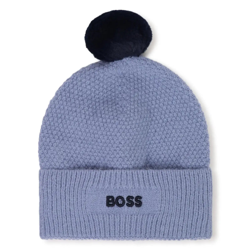 BOSS lavender blue bobble hat - j53576.