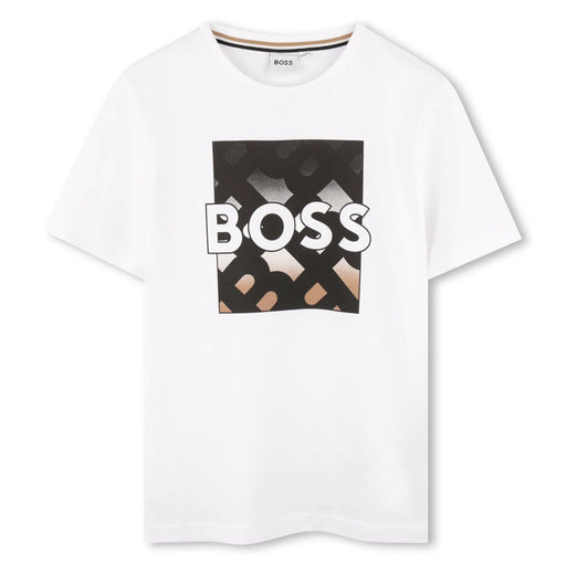 BOSS white logo t-shirt - j51219.