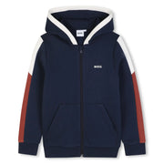 BOSS boy's zip up hoodie - j53480.